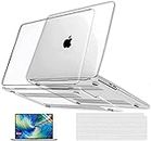 GVTECH Coque Compatible avec MacBook Air 13 M1 A2337/A2179/A1932 (2018-2020), Etui en Plastique Rigide, Protecteur d'écran et Housse de Clavier Compatible Con Macbook Air 13", Transparent