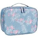 Travel Makeup Bag Large Cosmetic Bags Make up Case Organizer for Women and Girls Washable Waterproof (Flamingo 2)