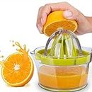 Citrus Lemon Orange Juicer, Manual Hand Squeezer with Built-in Measuring Cup and Grater 12OZ 4 in 1Multi-function Manual Juicer with Multi-size Reamers Ginger Egg Yolk Separator Garlic Cheese Grater