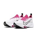 Nike Women's W Air Zoom Tempo Next% Fk Running Shoe (White/Black-Pink Blast_6 UK (8 US)_CI9924-102)