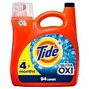 Tide Ultra Oxi Liquid Laundry Detergent HE Compatible, 94 Loads, 132 fl oz