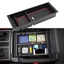 JDMCAR Compatible with Ford F150 Accessories (2015-2020) /F250 F350 F450 (2017-2022) / Expedition 2018-2022 Center Console Organizer, ABS Material Insert Tray Storage Box- (Bucket Seats ONLY)- Red