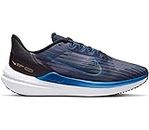 Nike Men's AIR Winflo 9 Obsidian/Dk Marina Blue-Black-White Running Shoe-6 UK (DD6203-400)