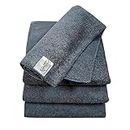 SOFTSPUN Microfiber Cloth - 4 pcs - 40x40 cms - 340 GSM Grey! Thick Lint & Streak-Free Multipurpose Cloths - Automotive Microfibre Towels for Car Bike Cleaning Polishing Washing & Detailing.