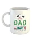Happu - Printed Ceramic Coffee Mug, Cycling Designs, I'm a Cycling Dad, Gifts for Rider, Cyclist, Gifts for Mens/Womens, Cycling Enthutiast, 325 ML(11Oz), 4619-WH