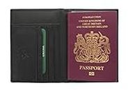 VISCONTI Collection Polo Porte-Passeport en Cuir RFID Blocage 2201 Noir