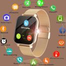 Reloj inteligente para mujer y hombre ritmo cardíaco para iPhone Android Bluetooth impermeable 2024~