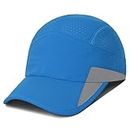 GADIEMKENSD Running Hat, Mens Outdoor Hat Unstructured Baseball Cap UPF 50 UV SPF Exercise Run Caps Reflective Breathable Light Sun Hats Quick Dry Mesh Summer Sports Hat Cap Men Woman Under 10 Blue