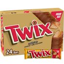 TWIX Caramel Chocolate Cookie Candy Share Size 3.02 oz Bars Lot of 24