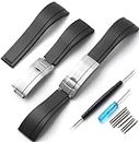 Sight Focus 20mm Rubber Watch Band For Rolex Daytona,Submariner 40,Yacht-Master 40,GMT-Master 40,Sea Dweller 40,Air-King 40,Datejust 36,Day-Date 36/40,Explorer 39/40,Milgauss 40,Oyster Perpetual 39,Wristband for TUDOR Omega/Seiko/CITIZEN Watchband Strap
