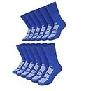 AMERICAN HOSPITAL SUPPLY AHS Slipper Socks Latex-Free Polyester-Spandex Knit Grip Socks with Elastic Cuff Medical Supplies & Equipment (Pack of 6) Blue | X-Large