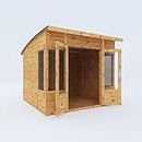 WALTONS 8 x 8 Helios Summerhouse | Curved Roof | Shiplap Tongue and Groove | Wooden Garden Room Summerhouse | 10 Year Anti Rot Guarantee | 8 x 8 8ft 8ft