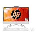 HP All-in-One Pc AMD Ryzen 3 3250U 22-Inch(54.6 Cm) Fhd Anti-Glare Desktop (4Gb Ram/512Gb/Win 11/Wired Keyboard&Mouse Combo/Mso/Hd Privacy Camera/Snow White) 22-Dd0786In,Windows 11 Home