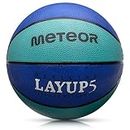 meteor Palla Basket Pallone Basketball - Taglia 5 o 6 o 7 - Giovani & Adulti Ideale per Formazione Pallacanestro - Layup
