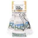 Yankee Candle Car Jar Scented Air Freshener, Clean Cotton, Three Count