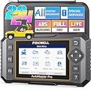 FOXWELL OBD2 Scanner NT624 Elite All Systems Diagnostic Scan Tool Automotive Code Reader with Oil Reset and EPB Service for Check Engine Transmission ABS SRS EPS Body