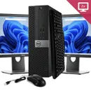 Dell Desktop Computer PC i5, up to 32GB RAM, 4TB SSD, 24" LCDs, Windows 11 or 10