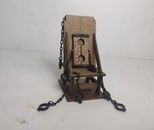 1/12 China Wooden Torture Device Chair Handcuffs Feet Shackles Soldier Scene DIY