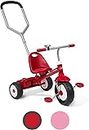 Radio Flyer Deluxe Steer and Stroll Trike, Red Large