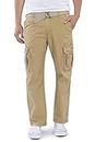 UNIONBAY Men's Survivor Iv Relaxed Fit Cargo Trousers Casual Pants, Saddle, 34 W/30 L