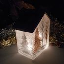 Stony Creek Holiday Decorative Lighted Glass Winter Wonderland 7" House AWW92