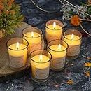 Floryn Decor® Votive Glass Candle | Perfume Candles for Home | Candles for Home Decoration Fragrance | Burning Time- 10 Hours Each (Pack of 6, Scent- Vanilla)