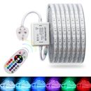220V 5050 RGB LED Strip Lights Waterproof Outdoor Flexible Rope Commercial Lamp
