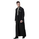 Lightning Deal's Livre Blanc Collier Applique Stand Middle Men's Arab Muslim Robe Muslim Clothes Coffret Islam Deal of The Day Clearance