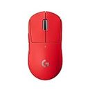 Logitech G PRO X Superlight Wireless USB Gaming Mouse, Ultra Lightweight 63 g, Hero 25K Sensor, 25, 600 DPI, 5 Programmable Buttons, Long Battery Life, for Esports, Compatible with PC/Mac - Red