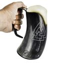 Medieval Viking Drinking Tankard Ox Horn Beer Mug Mead Christmas Home Party Gift