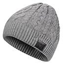 BORAYDA Bluetooth Beanie, Bluetooth 5.2 HD Stereo,24 Hours Play time,Built-in Microphone, Men's/Women's Christmas Electronic Gift (Grey)