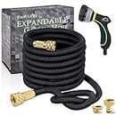 TheFitLife Expandable Garden Hose Pipe - Multi Core Latex and Solid Metal Fittings 8 Pattern Spray Nozzle AU Standard Expanding Kink Free Easy Storage Flexible Water Hose (25FT/7m)