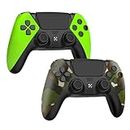 OUBANG 2 Pack Controllers for PS4 Controller, Camo Green Remote Work for Playstation 4 Controller Wireless, Pa4 control with Controller Joystick for PS4/Pro/Slim Gift Men Green