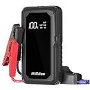 Hilldow Jump Starter Power Bank 2000 A Peak 18000 mAh Portable Car Jump Starter 12 V (for up to 8.0 L Petrol and 5.0 L Diesel) Car Jump Starter Power Bank with LED & USB QC3.0 Quick Charge