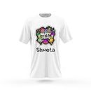 THE HATKE STORE Personalized Custom Photo/Name Print Holi Tshirt for Kids/Baby/Men/Women Regular Fit,Holi Tshirt for Family Printed Round Neck Polyester White Color Unisex Tshirt,D6
