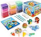 SAGO BROTHERS Air Dry Clay,24 Colors Modelling Clay with 3 Tools & Project Booklet,DIY Creative Ultra Soft Light Magic Clay,Arts and Crafts Kits for Kids Boys Girls Toys