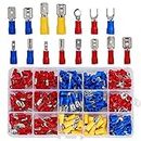 280 PCS Insulated Wire Electrical Connectors Assortment - Butt, Ring, Spade, Quick Disconnect - Crimp Marine Automotive Cable Terminals