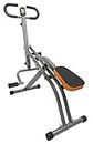 Dolphy 2-in-1 Folding Exercise Bike and Upright Total Ab Crunch Horse Riding Home Exercise Machine for Squat Exercise and Glutes Workout with Adjustable Magnetic Resistance & LCD Monitor