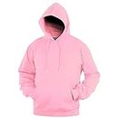 A2Z Mens Fleece Hoodie Pullover Hooded Sweatshirt Long Sleeve S/M/L/XL/XXL/3XL/4XL Baby Pink