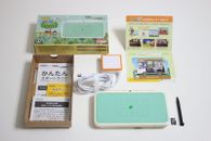 New Nintendo 2DS LL XL Animal Crossing Edition Amiibo Green Console Boxed Japan
