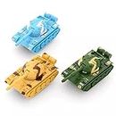 Jack Royal Military Army Fighter Tank Unbreakable Friction Push and Go Toy for Kids, Battlefield Combat Vehicles Pull Back Mechanism Battle Trucks for Kids (3 PC Set)