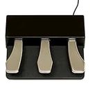 Kadence Triple Sustain Pedal-Universal for Electronic Keyboards Digital Pianos, Electric piano, MIDI Keyboards and Synthesizer