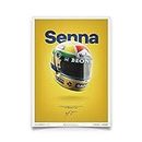 Automobilist | McLaren MP4/4 - Ayrton Senna - Helmet - San Marino GP - 1988 - Poster | Standard Poster Size