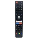 Upix Remote with Netflix, Google Play, YouTube & Prime Functions (No Voice), Compatible/Replacement for BPL Smart TV Remote Control (Exactly Same Remote Will Only Work)
