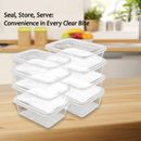 Clear Food Storage Containers With Lids Microwave Freezer Safe Takeaway Boxes