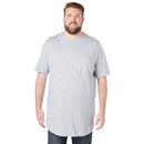 Men's Big & Tall Shrink-Less™ Lightweight Longer-Length Crewneck Pocket T-Shirt by KingSize in Heather Grey (Size 3XL)