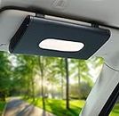 Car Tissue Holder, Car Napkin Holder,PU Leather Car Kleenex Holder for Car Visor and Backseat Accessories Paper Towel Tissue Box(Black)