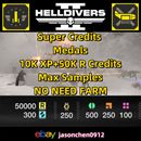 HELLDIVERS 2 max samples ship upgrade  XP SUPER Credits MEDALS Direct to Account