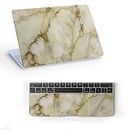 Galaxsia White Marble D2 Top+Wrist Pad Vinyl Laptop Skin/Sticker/Cover for 17 to 17.3 Inches Laptops Laminated-Removable-HD Quality Compatible for Hp-Dell-Sony-Lenovo-Asus etc.(16.5x11 Inches)