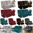 1/2/3 Seater Stretch Recliner Chair Cover Velvet Armchair Sofa Couch Slipcover
